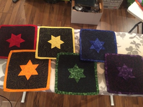 6 completed quilts